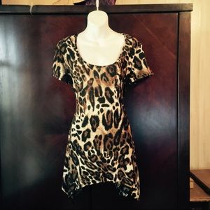 Like new asymmetrical cheetah print dress